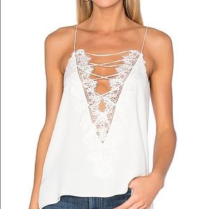 Cami NYC White Lace Tank Top